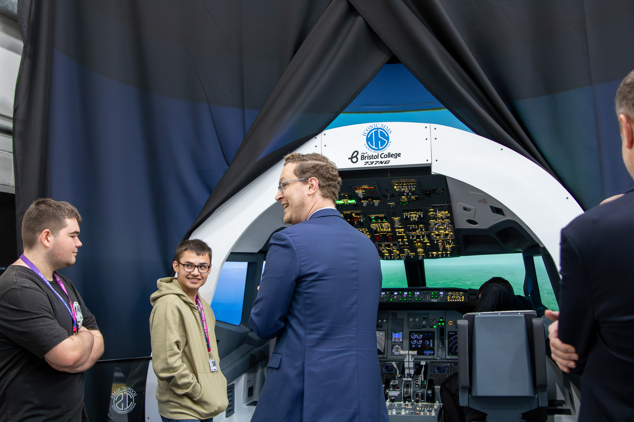 Darren Jones MP speaking with SGS students